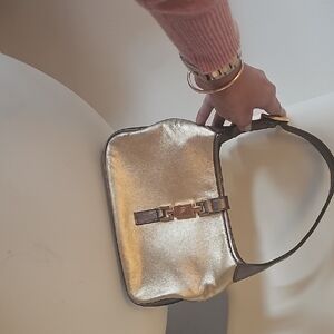 Gucci Gold and Silver Shoulder Bag